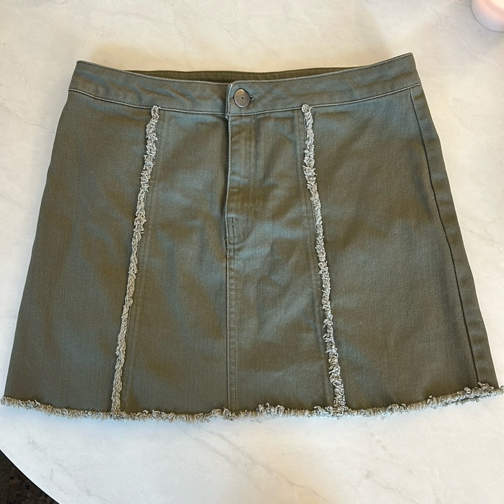 BCBGeneration Green Denim Mini Skirt Size 27
